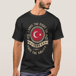 Mannen en vrouwen die onder de vlag van Turkije va T-shirt