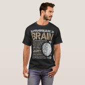 Mannen-engine van de Brain Funny Process Engineer T-shirt (Voorkant volledig)