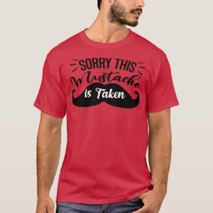 Mannen excuses Deze snor wordt gebruikt grappige b T-shirt