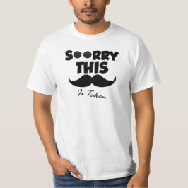 Mannen excuses Deze snor wordt ingenomen T-shirt