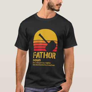 Mannen Fa Thor Zoals papa Gewoon Mightier Hero Pap T-shirt