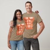 Mannen Fake Abs T-shirt (Unisex)