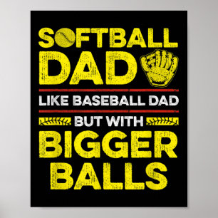 Mannen Fastpitch Softball Quote voor uw Softball D Poster