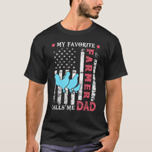 Mannen favoriete boer noemt me pap die de vlag van t-shirt
