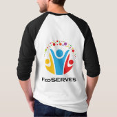 Mannen FedSERVES Raglan 3/4 Sleeve met logo's T-shirt (Achterkant)