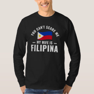 Mannen Filippijnse Amerikaan Mijn vrouw is Filipin T-shirt