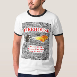 Mannen Firecracker en vrienden op KCAG 2024 T-shirt