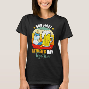 Mannen First Vaderdag Beer Baby Fles Papa 20 T-shirt