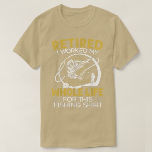 Mannen Fisher Hook Vist opa Fisherman T-shirt (Design voorkant)