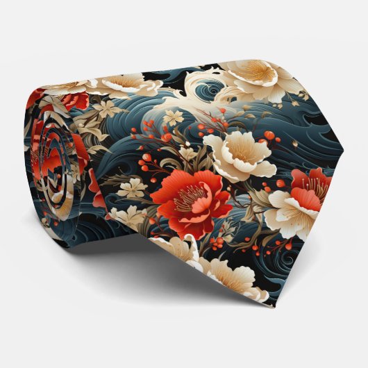 Mannen Flower Pattern Stropdas (Opgerold)