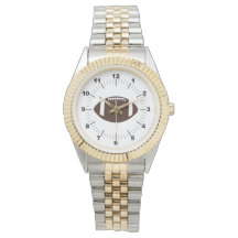 Mannen Football Two-Tone Bracelet Horloge