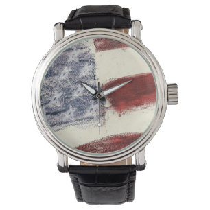 Mannen Formele patriottische horloge met Amerikaan