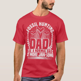 Mannen Fossil Hunter, Shark Fossil Hunting Dad, To T-shirt