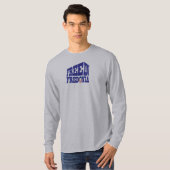 Mannen "Free in Fredonia" — Lange basishoes T-Shir T-shirt (Voorkant volledig)
