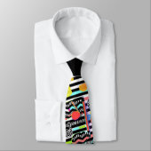 MANNEN FUN RED MUSICAL NOTES NECKTIE STROPDAS (Gebonden)