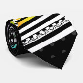 MANNEN FUN RED MUSICAL NOTES NECKTIE STROPDAS (Opgerold)