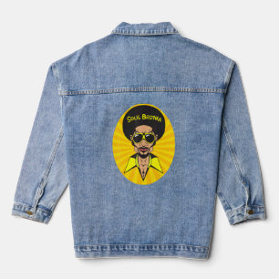Mannen Funk  70s Costume Funky Afro Soul Mus Denim Jacket