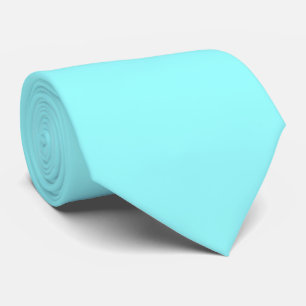 Mannen Funky Cool Aqua Blue Plain Silky Stropdas