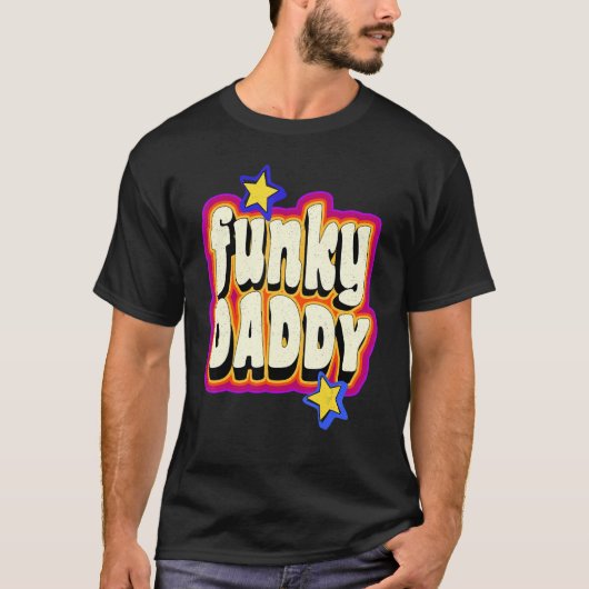Mannen Funky  Retro 70s Funky Papa Disco Dan T-shirt (Voorkant)