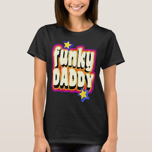 Mannen Funky  Retro 70s Funky Papa Disco Dan T-shirt (Voorkant)