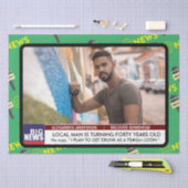 Mannen Funny 40th Verjaardag TV Nieuws 50th 60th Tissuepapier (Craft)