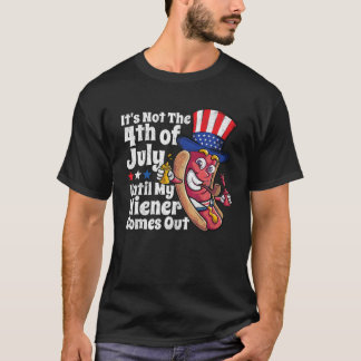 Mannen Funny 4e juli warme doek komt uit en T-shirt
