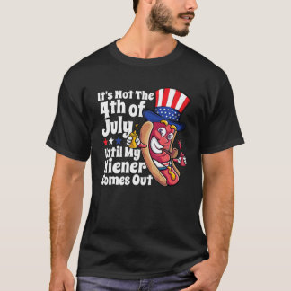 Mannen Funny 4e juli warme doek komt uit en T-shirt