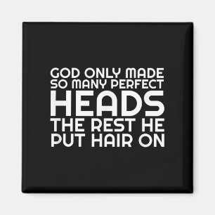 Mannen Funny Balding Bald Slap Head Dad Man Man Gu Magneet