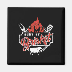 Mannen Funny Bbq Lichaam Door Brisket Grillen Of R Magneet