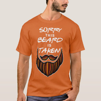 Mannen Funny Beard Couple Sorry dat zijn baard ver T-shirt