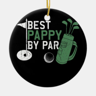 Mannen Funny Best Pappy van Par Vaderdag Golf Keramisch Ornament