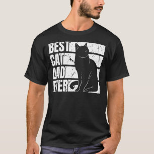 Mannen Funny Beste Kat Papa Graphic Vaders en Mann T-shirt