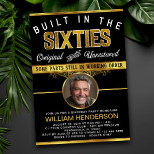 Mannen Funny Birthday Party Gebouwd in de jaren 60 Kaart