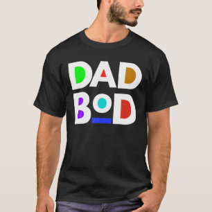 Mannen Funny Black Dad Bod Fathers Workout Fit Exe T-shirt