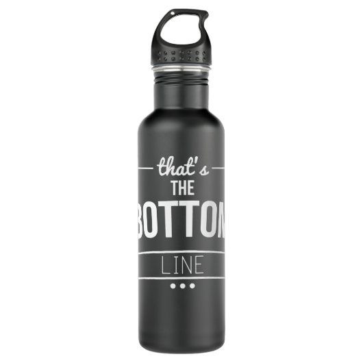 Mannen Funny Bottom Line Waterfles (Voorkant)