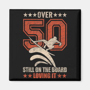 Mannen Funny Cool Surfer Dude Surfboard 50 jaar ou Magneet