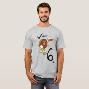 Mannen Funny Donut bekijk mijn 6-pak bier T-shirt
