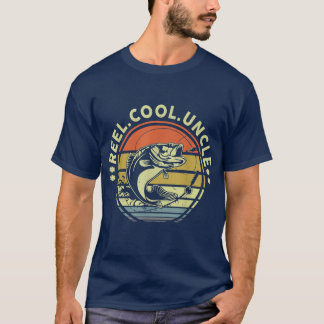 Mannen Funny Father Day Vist Reel Cool oom Fis T-shirt