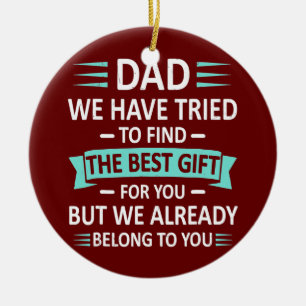 Mannen Funny Fathers Dag pa van de dochter Zoon vr Keramisch Ornament