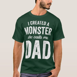 Mannen Funny Fathers Day Joke Ik Creëer een Monste T-shirt