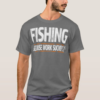 Mannen Funny Fisherman Gifts for Men Vist werk S T-shirt