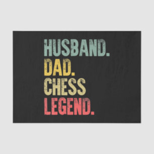 Mannen Funny Gift Husband Pap Chess Legend Tissuepapier