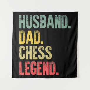Mannen Funny Gift Husband Pap Chess Legend Wandkleed