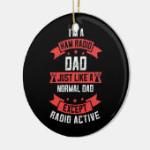 Mannen Funny Ham Radio Pap Fathers Day Radio Keramisch Ornament (Links)