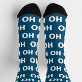 Mannen Funny Kerstho Ho Ho Blue Novelty Sokken (Top)