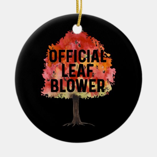 Mannen Funny Landscaping Mannen Yard Work Leaf Bgl Keramisch Ornament (Voorkant)