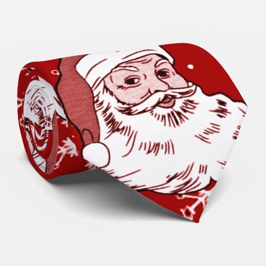 Mannen Funny Loud Santa Red Stropdas (Opgerold)
