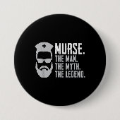 Mannen Funny Murse Ronde Button 7,6 Cm (Voorkant)