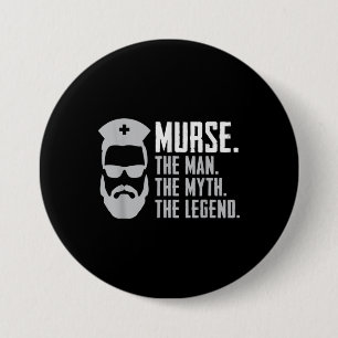 Mannen Funny Murse Ronde Button 7,6 Cm