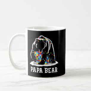Mannen Funny Papa Beer Autism Awareness Autism Mat Koffiemok